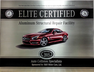 Elite Certified Mercedes Benz Aluminum Structural Repair | Baltimore Maryland